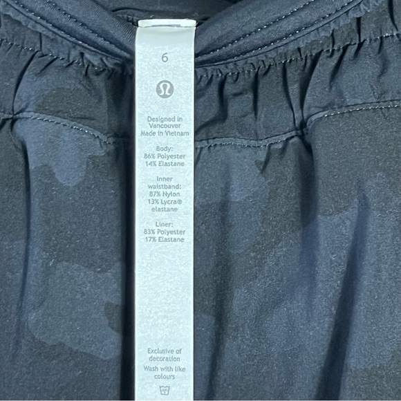 Lululemon Track That Shorts Womens 6 Deep Coal Camo 3" High Rise Heritage 365 - Picture 6 of 11